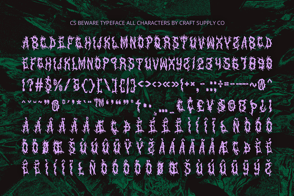 CS Beware – Black Metal Font, a Blackletter Font by Craft Supply Co. (Photo 6 of 8)