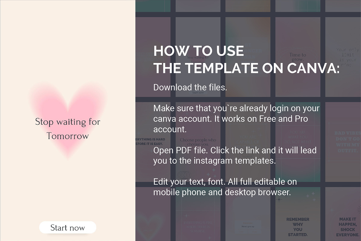 Canva Instagram Gradient Quotes, a Social Media Template by AnnArt (Photo 4 of 10)
