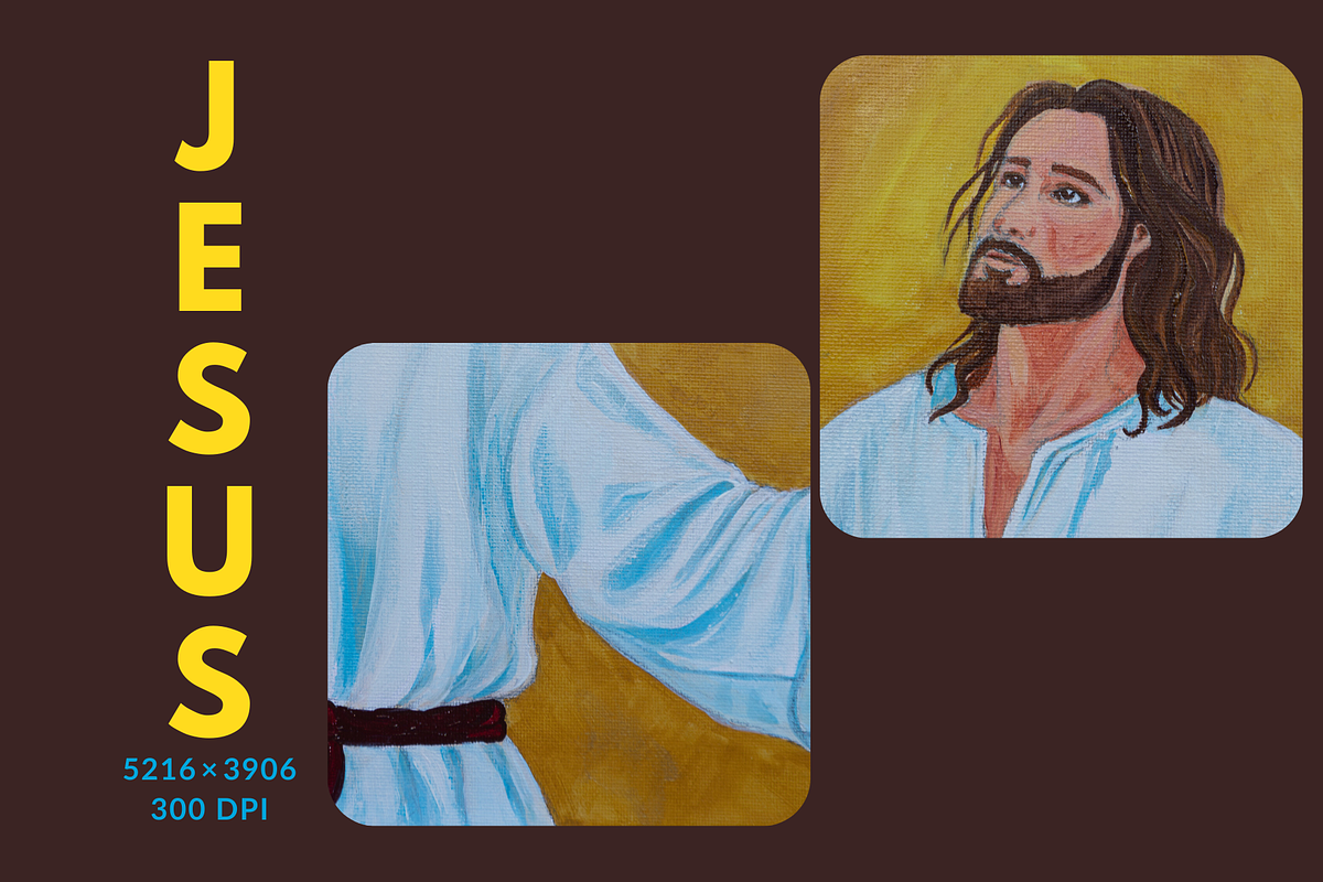 Radiant Jesus in Prayer, a Person Illustration by AMMi (Photo 3 of 3)