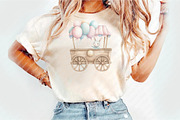 Pastel Summer Circus Clipart, an Illustration by Watercolor design (Thumbnail 5 of 12)