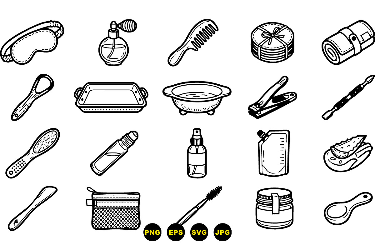 Hand Drawn Spa Essentials Set, an Illustration by designvectx (Photo 3 of 3)