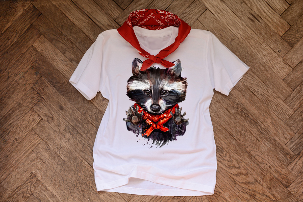 Set racoon fineart .4 styles, an Animal Illustration by art_mouse (Photo 2 of 7)