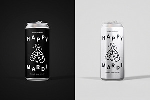 500 ML Can Mockup, a Packaging Mockup by Design Squad