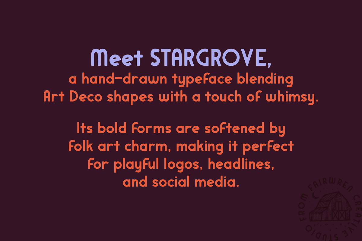 Stargrove, a Sans Serif Font by Fairwren Creative (Photo 5 of 9)