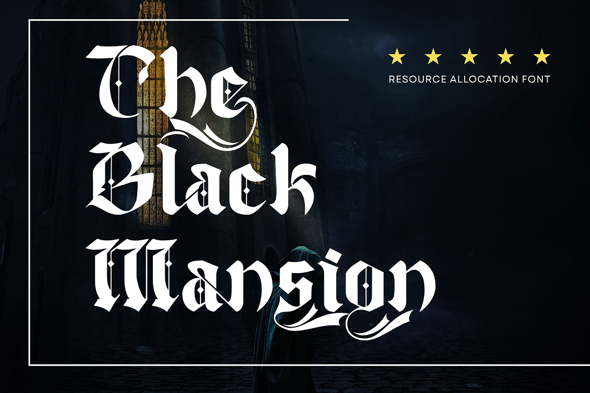 Resource Allocation - Gothic Font, a Blackletter Font by 177Studio (Photo 4 of 6)