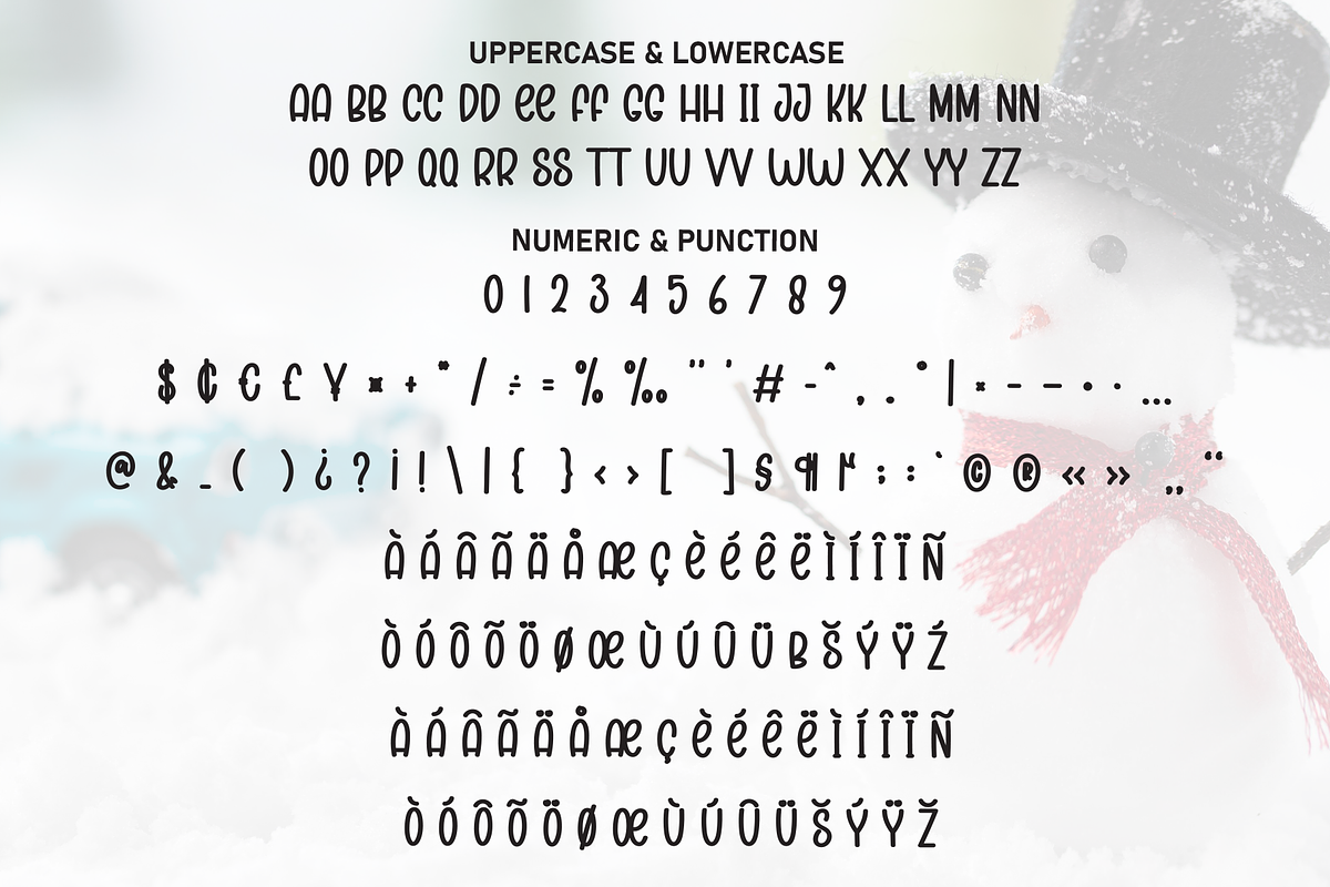 Baby Snowman | Script Font, a Script Font by Scratchones (Photo 7 of 8)