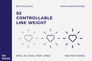 60 Valentines Day Icons, an Icon by vo.stock (Thumbnail 4 of 6)