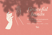 Female Hand Gestures illustrations, an Illustration by Soir Creative (Thumbnail 2 of 5)