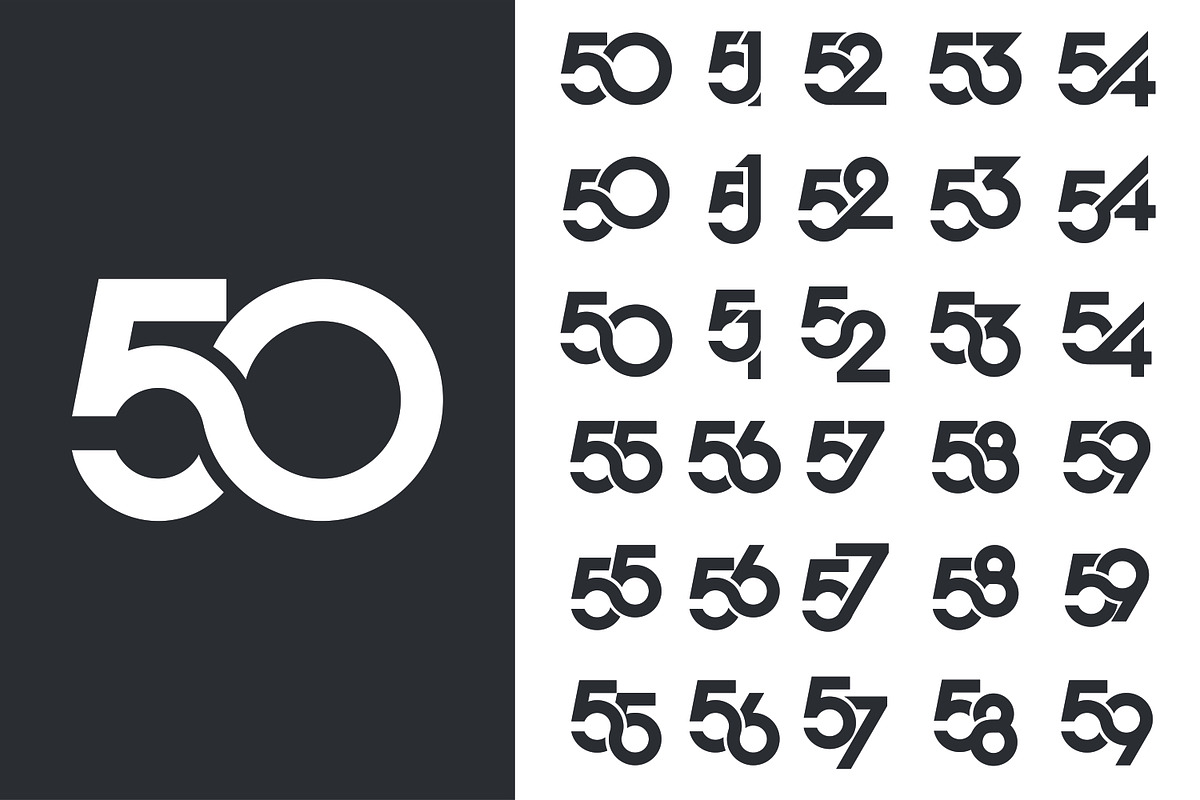Number 50 to 59 logo designs., a Branding & Logo Template by BARONSTD (Photo 1 of 3)
