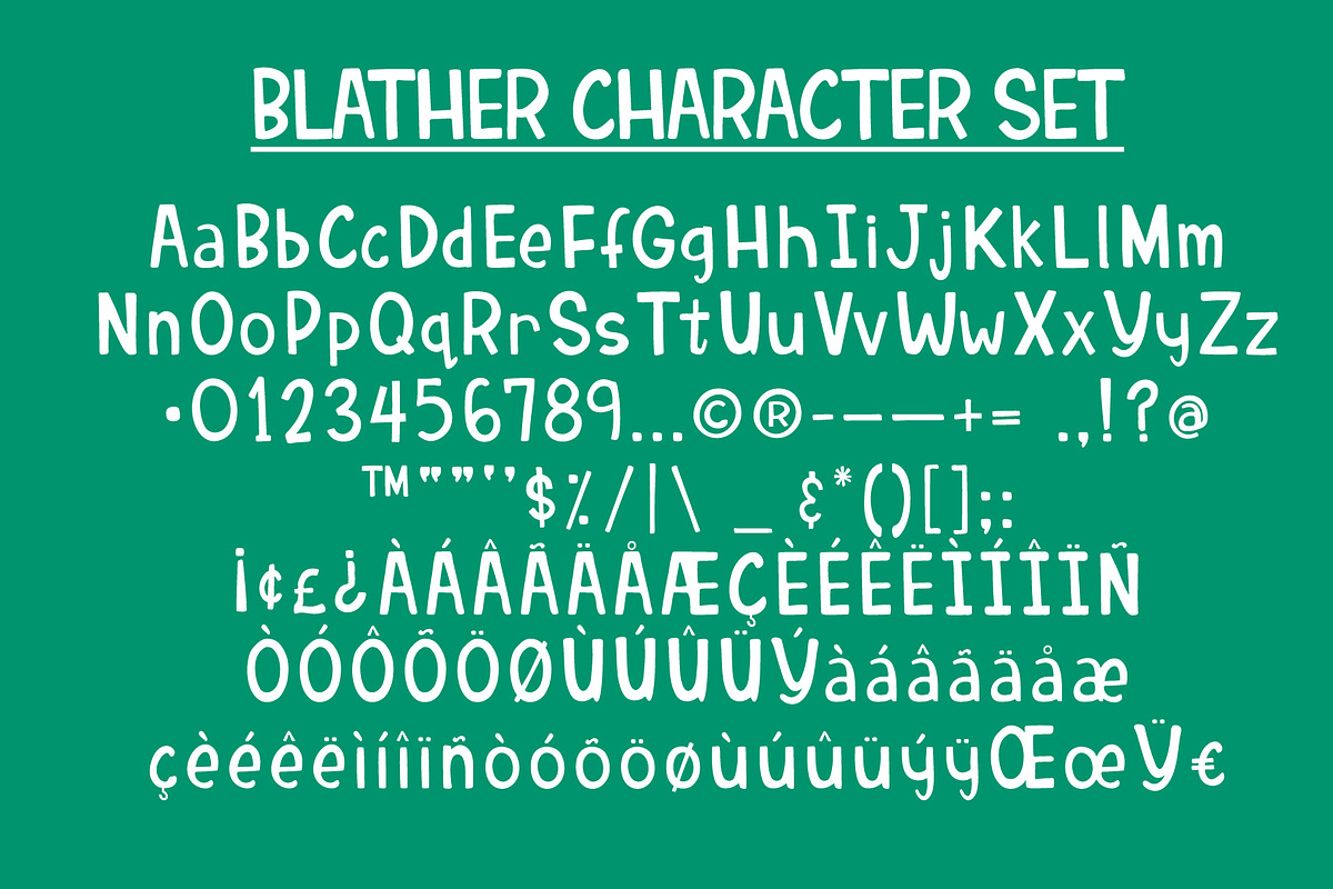 Blather | Handwritten Display Font, a Sans Serif Font by StudioWorks (Photo 3 of 7)