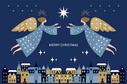 Christmas Angel, a Seasonal Illustration by lenlis (Thumbnail 1 of 12)