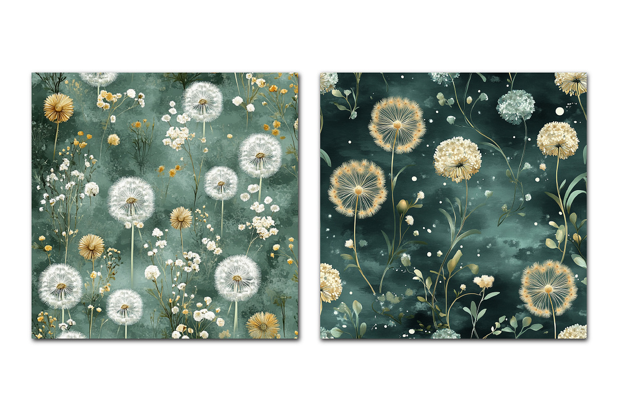 Dandelion Flowers Patterns, a Texture Illustration by Dream Creation (Photo 6 of 6)