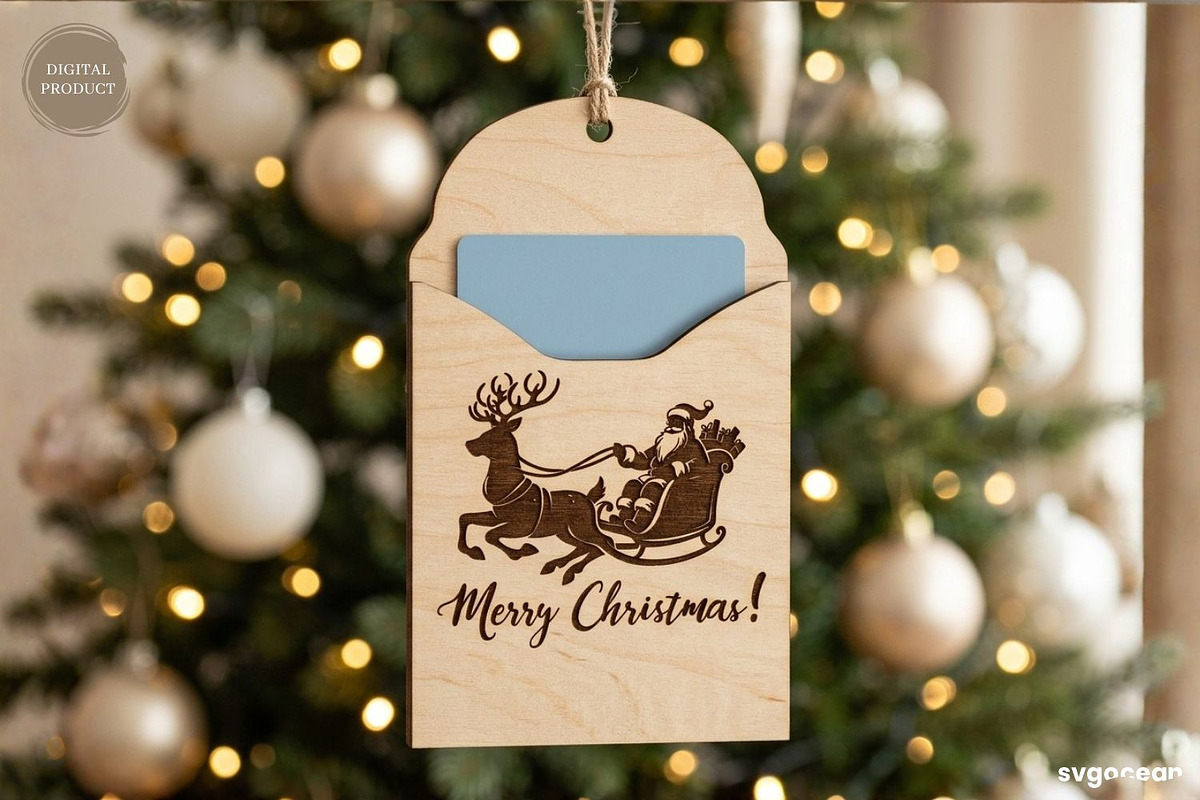 Christmas Card Holders SVG Bundle, a Decorative Illustration by svgocean (Photo 4 of 25)