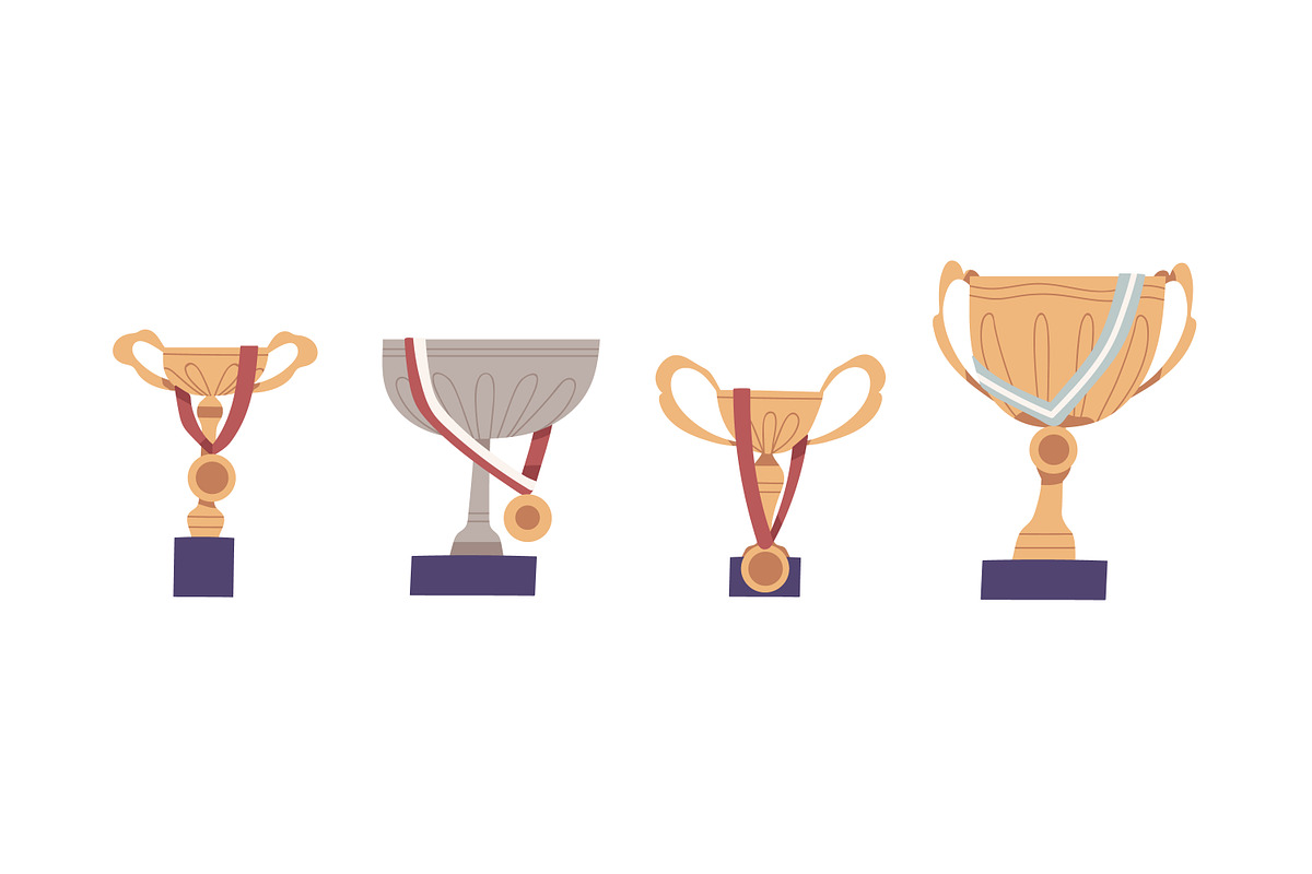Cups and medals, trophies set, an Object Illustration by Good Studio (Photo 1 of 3)
