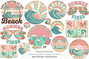 Vintage Beach Summer Sublimation, an Illustration by SinaCreation (Thumbnail 1 of 11)