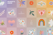 Peaceful birds vector clipart, a Decorative Illustration by viktoriiavk (Thumbnail 6 of 8)