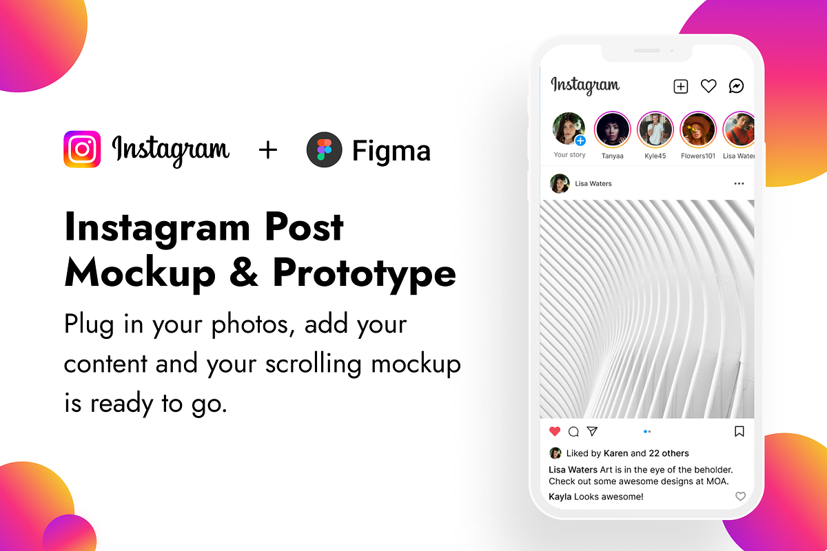 Instagram Post Mockup & Prototype, a Templates & Theme by MilasDesigns