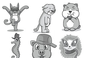 Cartoon Animals Set 2 Procreate