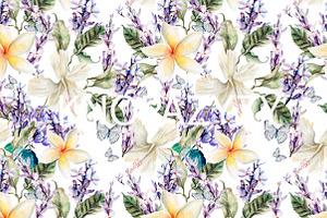 12 HandDrawn Watercolor PATTERNS