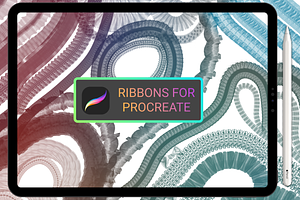 20 Ribbons Brushes Procreate