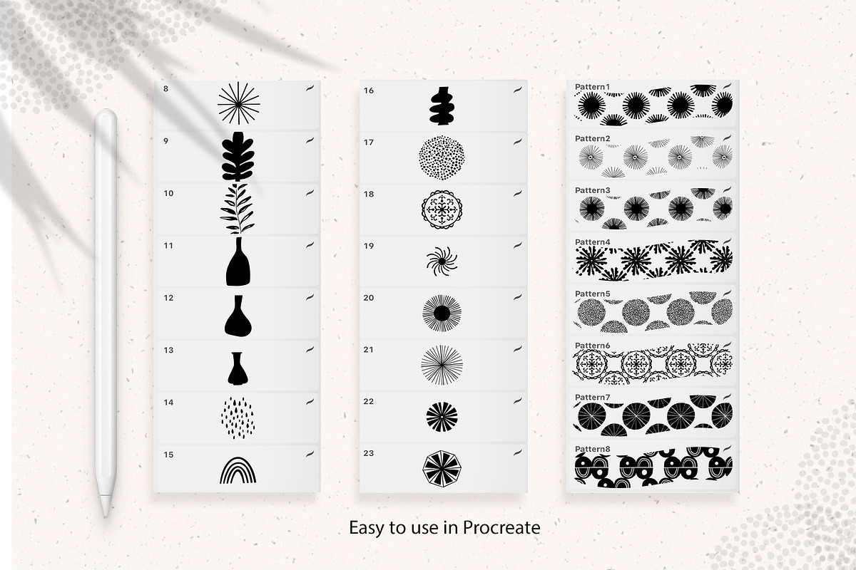 Boho Stamps for Procreate & PS, a Brush Add-On by Sweet Fig (Photo 3 of 9)