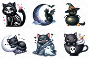 Halloween Black Cat Clipart, an Illustration by DreamPrint404 (Thumbnail 5 of 6)