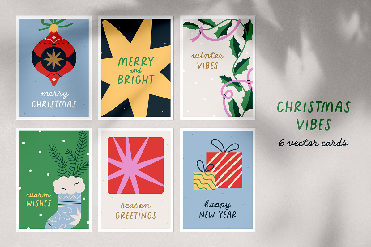 Christmas vibes posters, cards set, a Decorative Illustration by Good Studio (Photo 1 of 7)