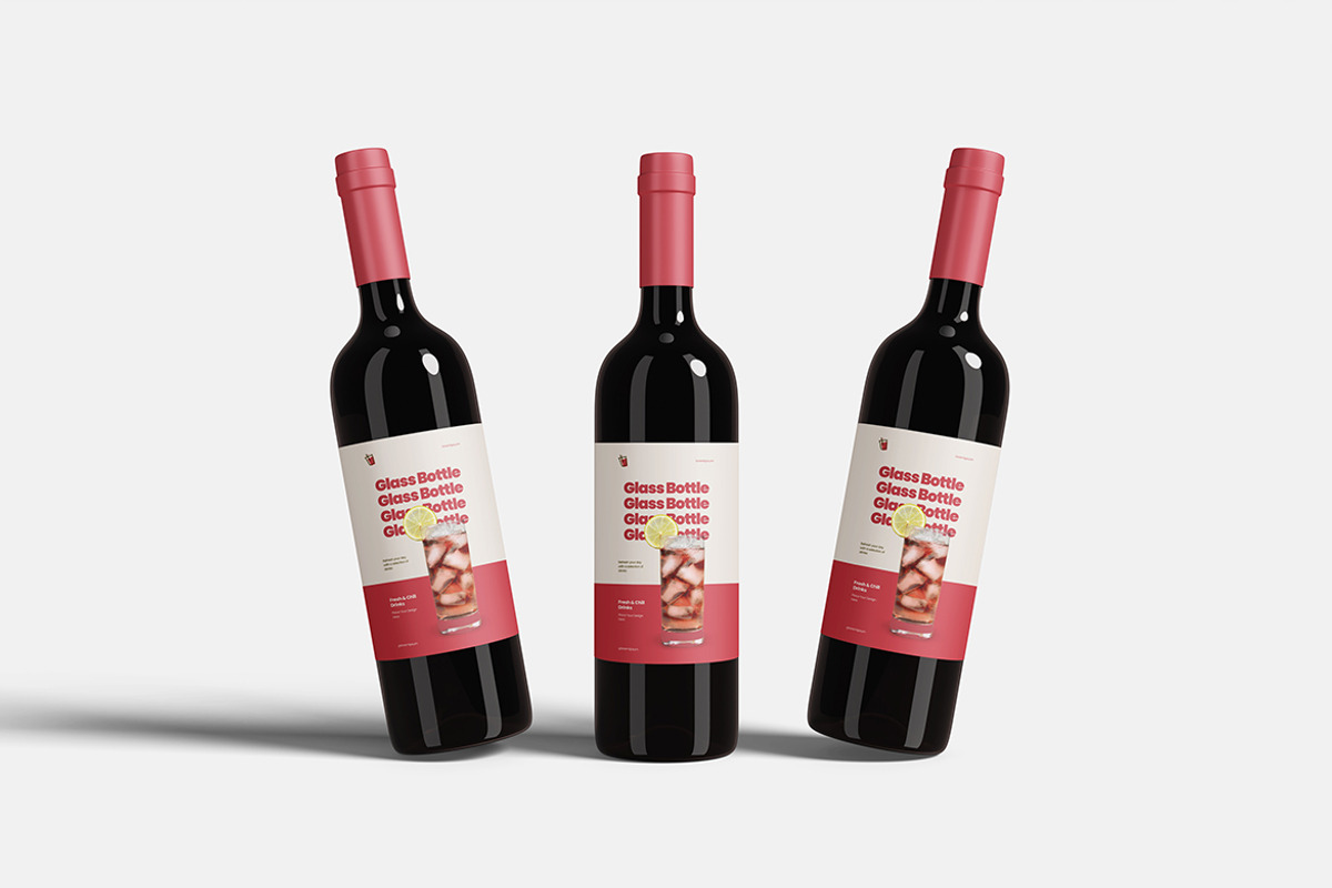 Glass Bottle Mockup, a Product Mockup by bimockup (Photo 2 of 6)