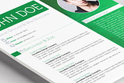 4 Colorful Textured Print Resumes, a Resume Template by Dragoș Neagu (Thumbnail 4 of 4)