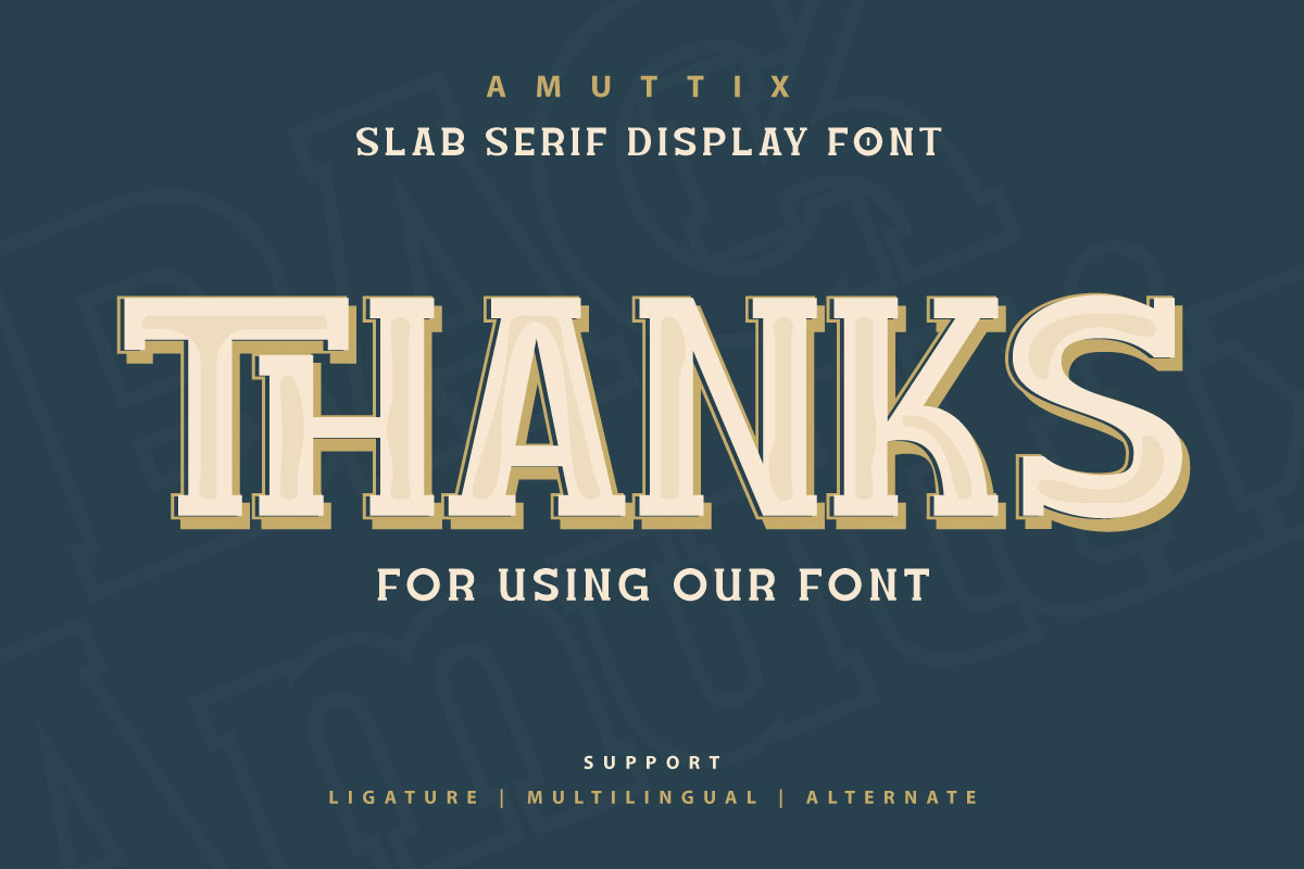 Amuttix - Serif Display Font, a Serif Font by twinstd (Photo 10 of 10)