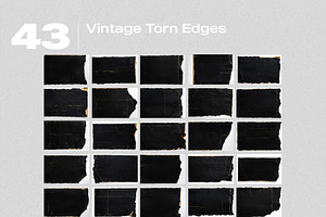 Vintage Torn Edges Effect Overlays