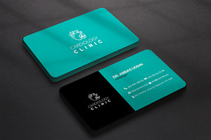 Cardiology Business Card & 3 Mock-up