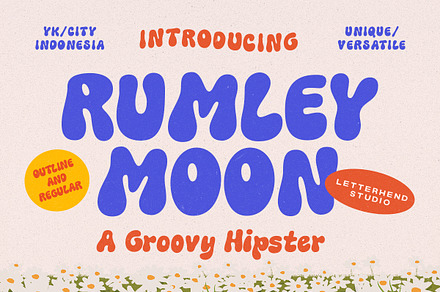 Rumley Moon - Groovy Hipster Font, a Font by Letterhend Studio