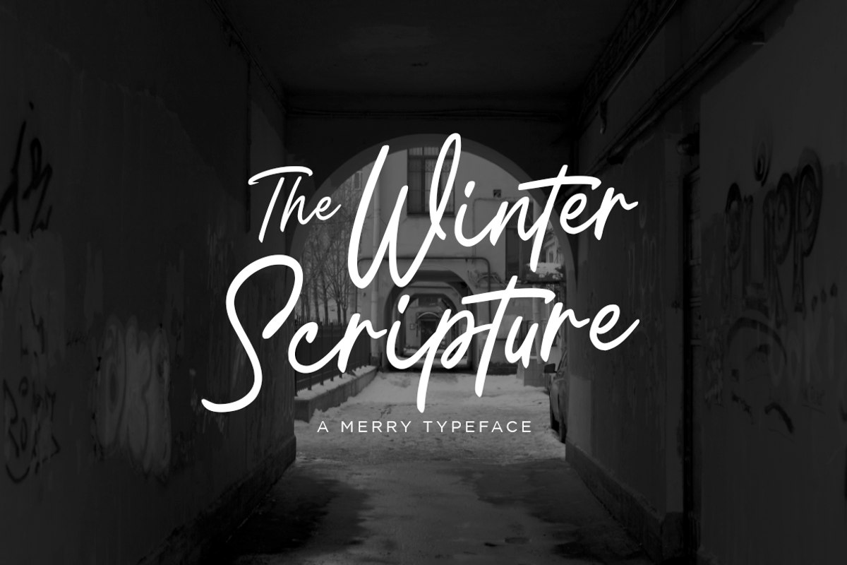 A Merry Font || The Winter Scripture, a Script Font by Rochart (Photo 1 of 7)