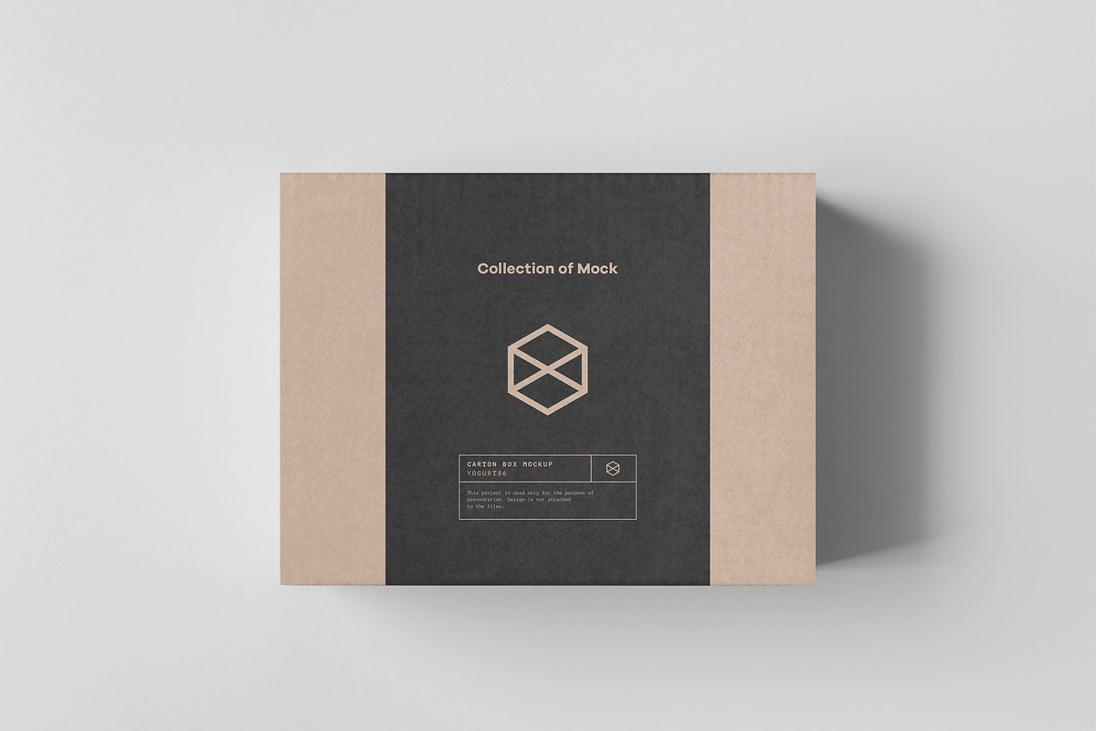 Carton Box Mock-up 135x105x60, a Product Mockup by Yogurt86 (Photo 6 of 10)