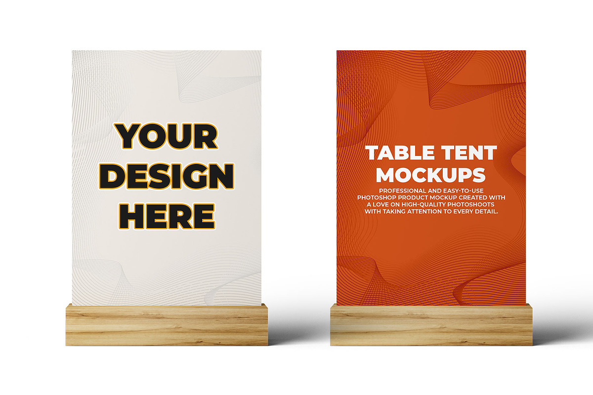 Table Tent and Sign Mockup, a Print Template by Mockupfit (Photo 2 of 4)