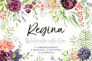 Regina watercolor floral collection, an Illustration by OJardin (Thumbnail 1 of 5)