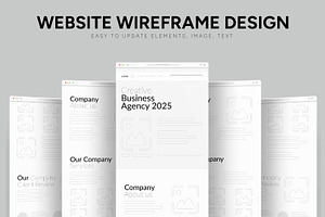 Creative Agency Website Wireframe, a Wireframe Template by CreativeShaper
