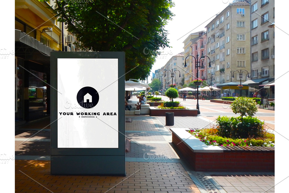 Street Billboard Mockup, a Household Mockup by graphichouse