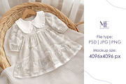 Baby Girl Dress Mockup Toddler Outfi, a Mockup by Mie Mockup Studio (Thumbnail 7 of 7)