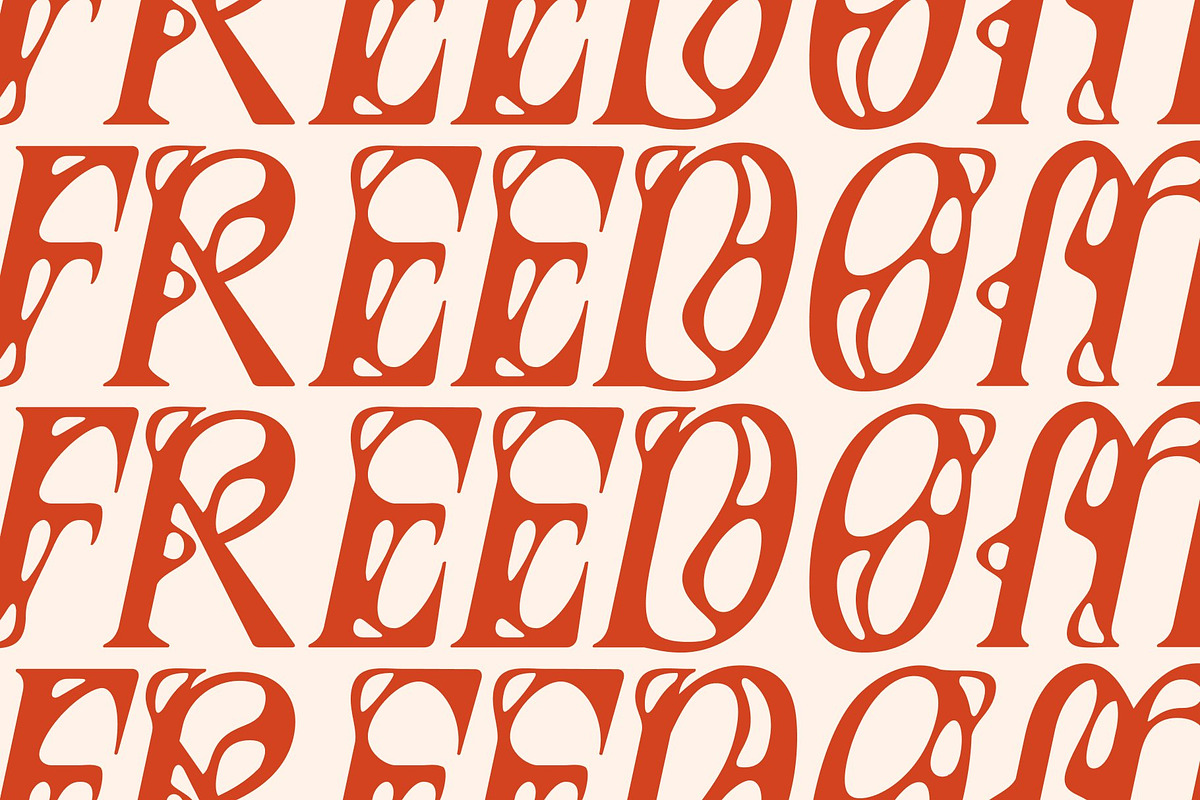 Trouble – Melted Serif Font, a Serif Font by Craft Supply Co. (Photo 3 of 8)