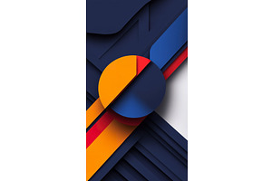 Abstract geometric design with bold, an Illustration by Lermont51