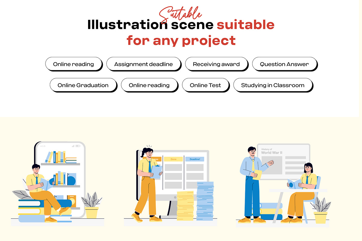 E-Learning and Course Illustration, an Education Illustration by orenjidesign (Photo 3 of 8)