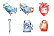 Medical Clipart, Hospital Clipart, an Illustration by Design Market (Thumbnail 2 of 4)