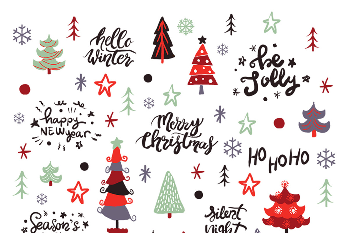 Christmas Trees Clip art, a Decorative Illustration by Bamboobear Books Shop (Photo 3 of 4)