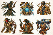 Steampunk  Character Clipart, an Illustration by CreationArt (Thumbnail 3 of 5)