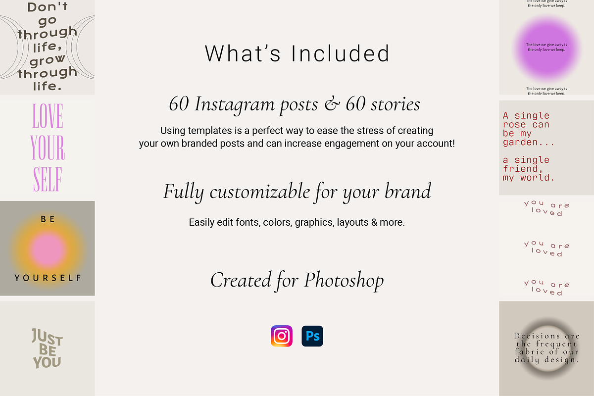 120 Aesthetic Instagram Quotes, a Social Media Template by TheFisherCreative (Photo 3 of 15)