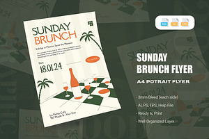 Sunday Brunch - Flyer, a Flyer Template by AQR Studio