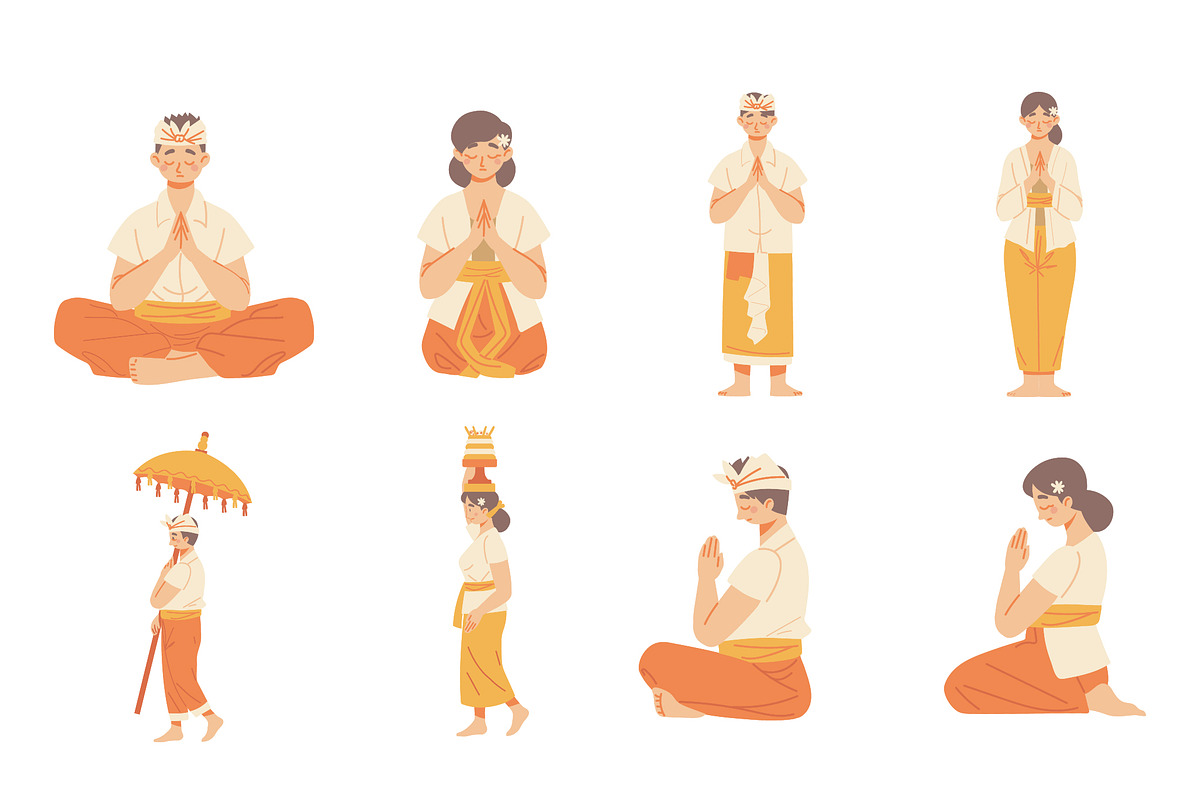 Balinese Nyepi People Set