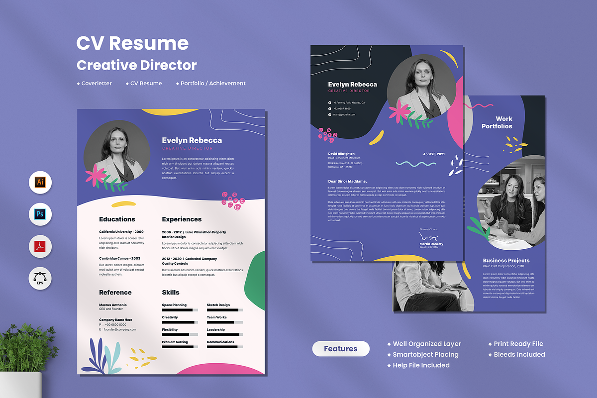 Creative Director CV Resume, a Resume Template by Rahardi Creative